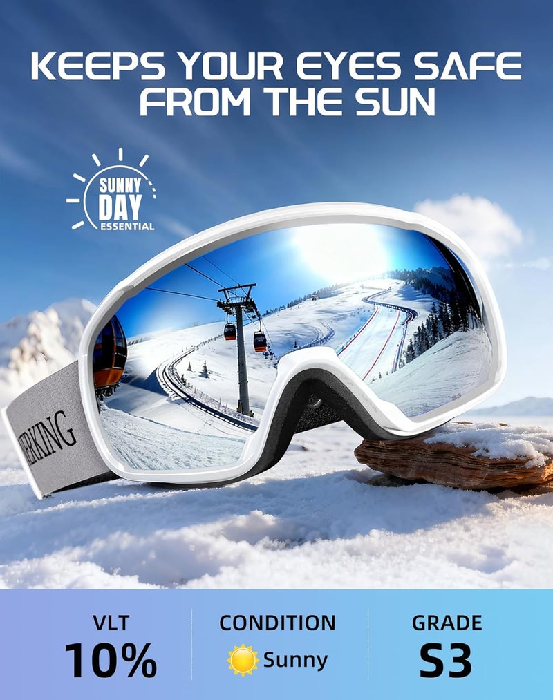 Innerking OTG Ski Goggles SGS Approved, Over Glasses Snow Snowboarding Winter Goggles Anti Fog for Adult, Youth, Men Women - Image 4